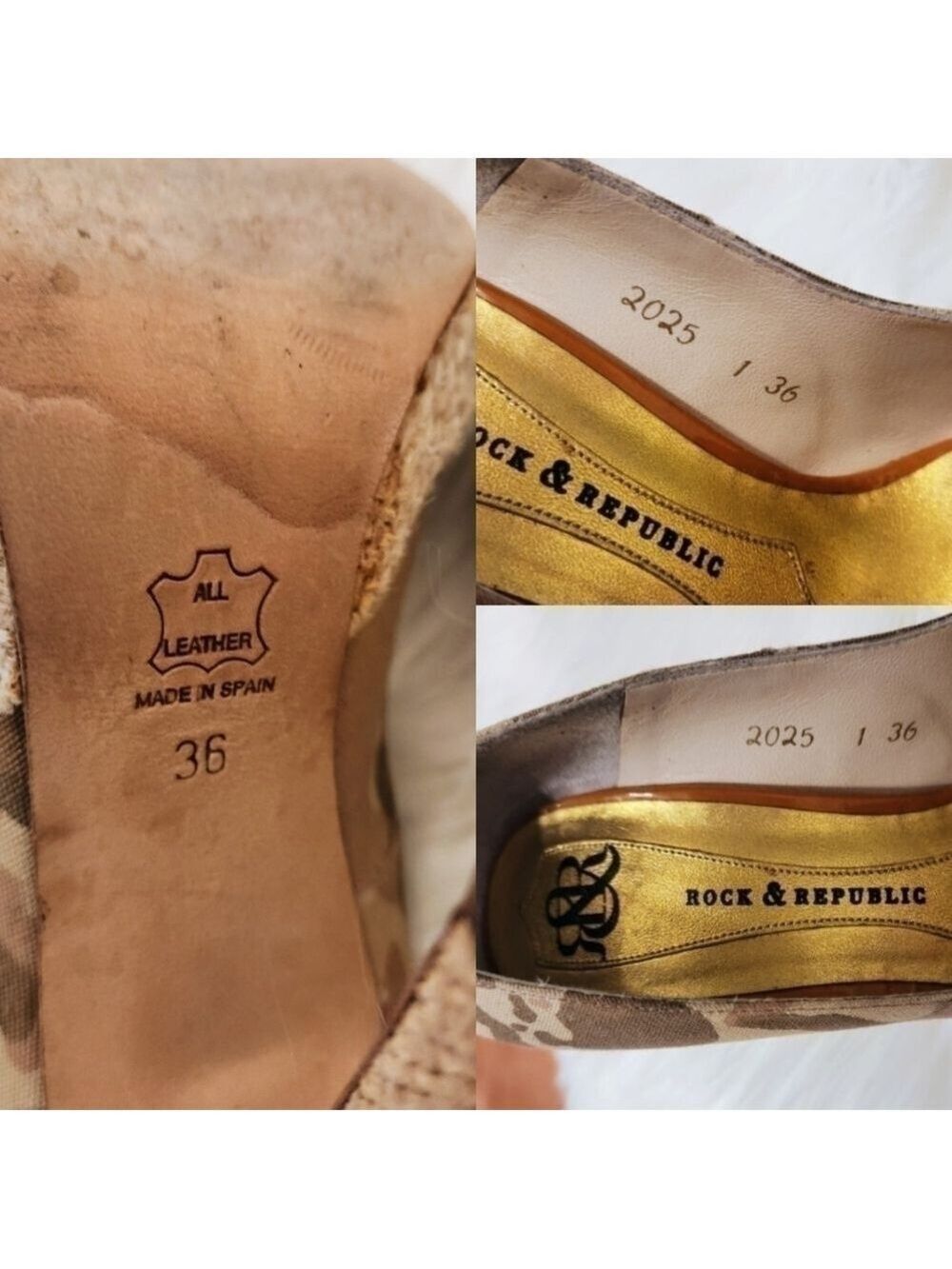 Rock Republic Camouflage Espadrille Stiletto Platform Pump Size 6 - Picture 10 of 12